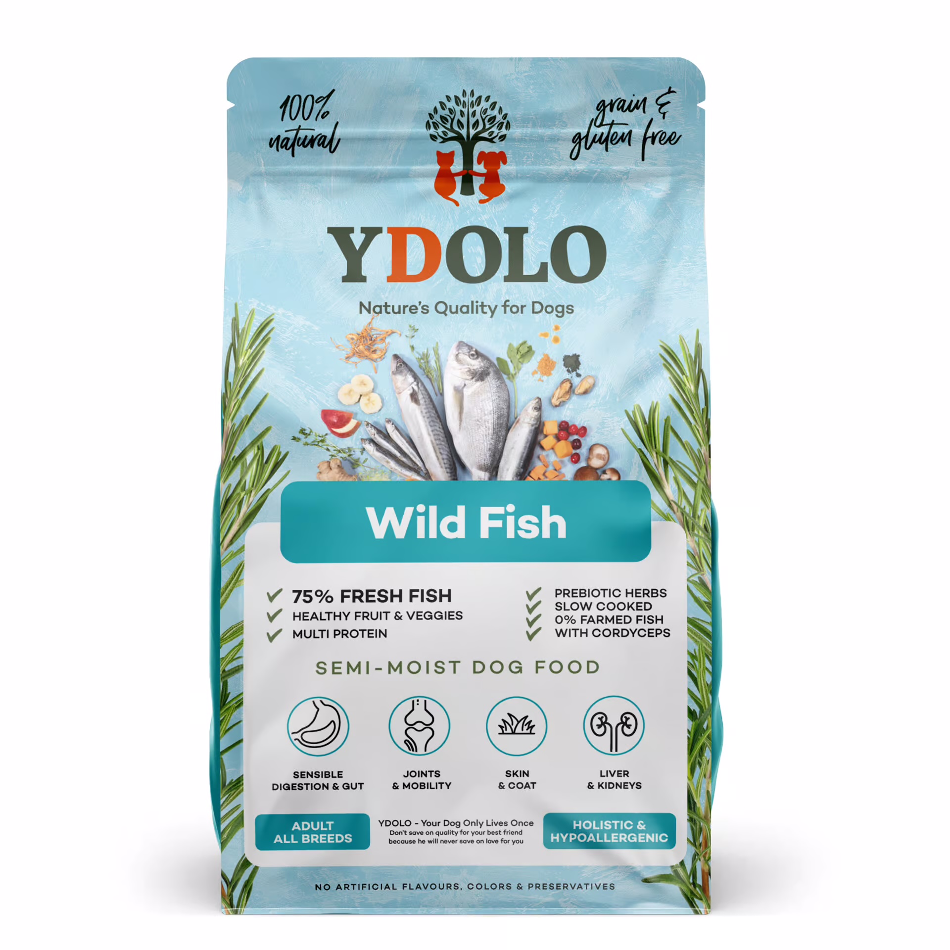 YDOLO Healty & Pure semi- moist Wild Fish