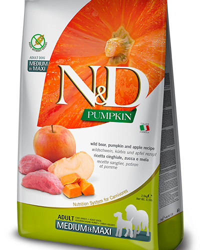 Farmina N&D pumpkin, wild zwijn & appel